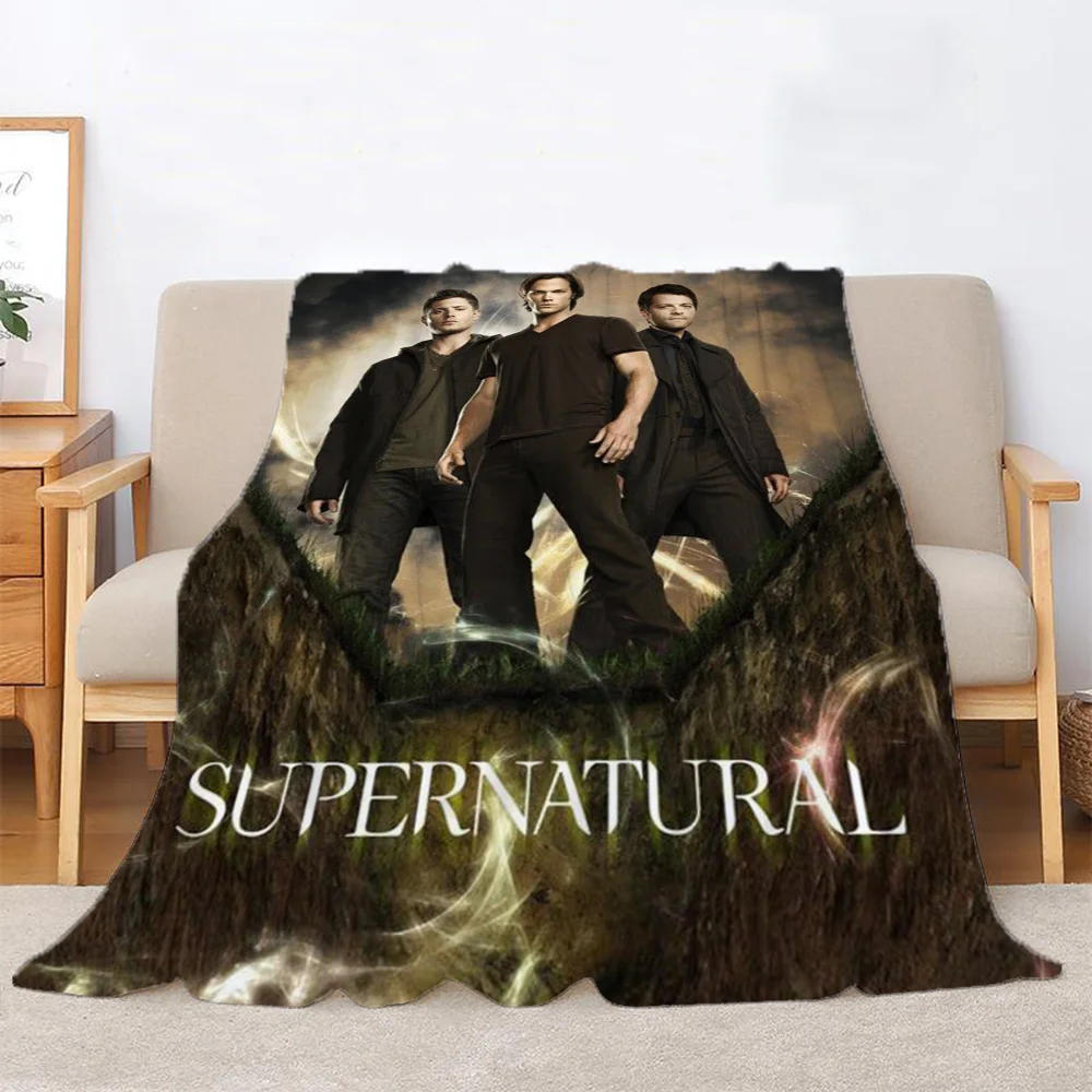 초자연 사냥 던지기 담요, 소파 럭셔리 담요 및 던지기, 가정 및 장식 비치 타월 니트 격자 무늬 무릎