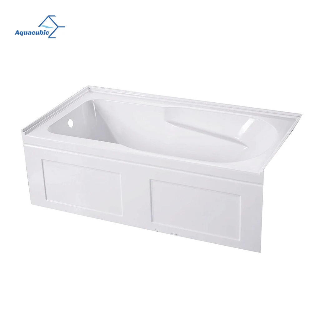 Modern Design White Skirt Bathtub Bathroom Bath Tub And Freestanding Alcove Rectangle Acrylic Bathtub