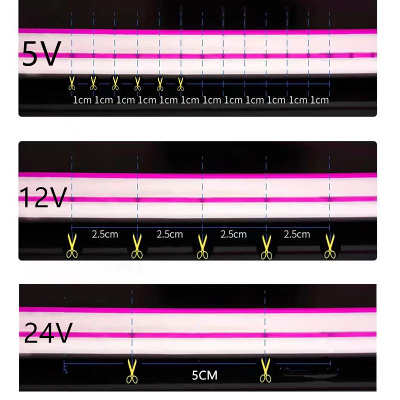 5V 12V 24V Led Neon Strip Light 6mm Narrow Rope Flex Tape Silicon Tube Bar Waterproof DIY Sign Red Green Blue Yellow Pink White 4