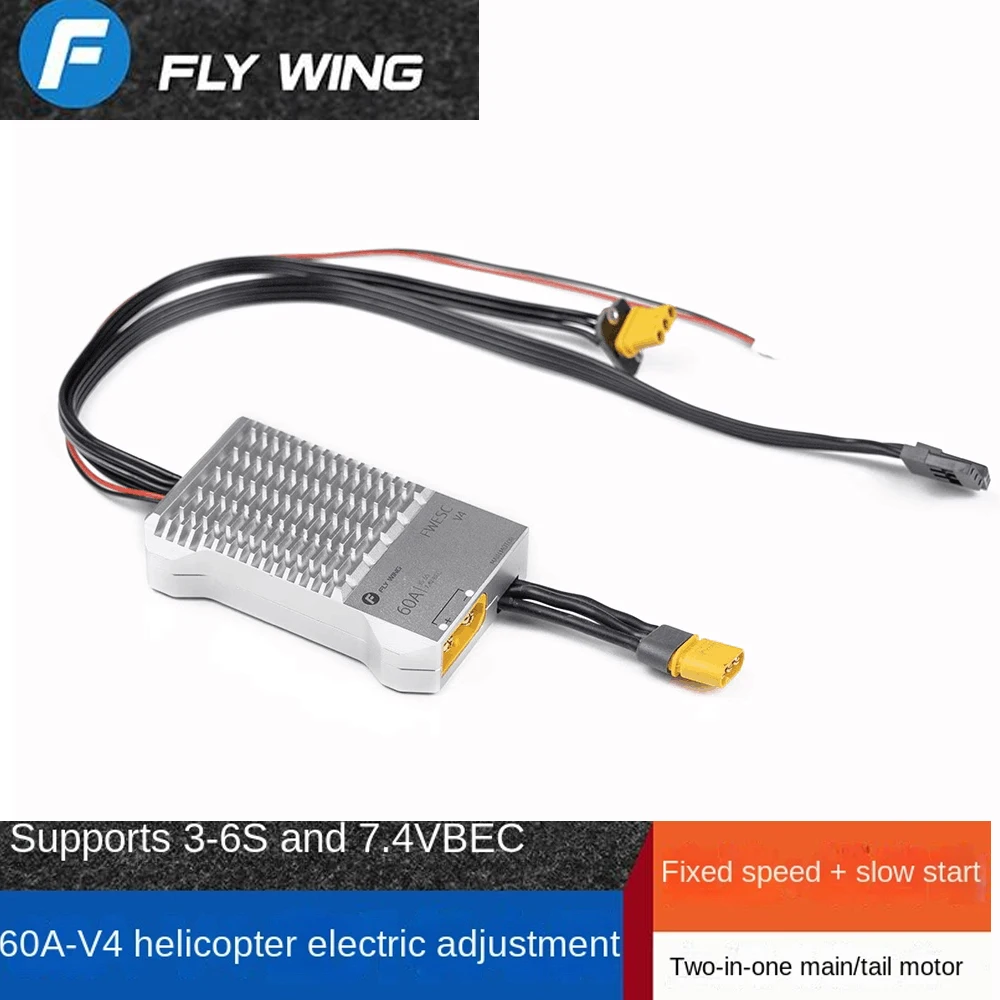 

Вертолет FLYWING 6S 60A два в одном 450/380 электромеханический с постоянной скоростью предзарядка применима к FW450 V3 UH1 BELL206