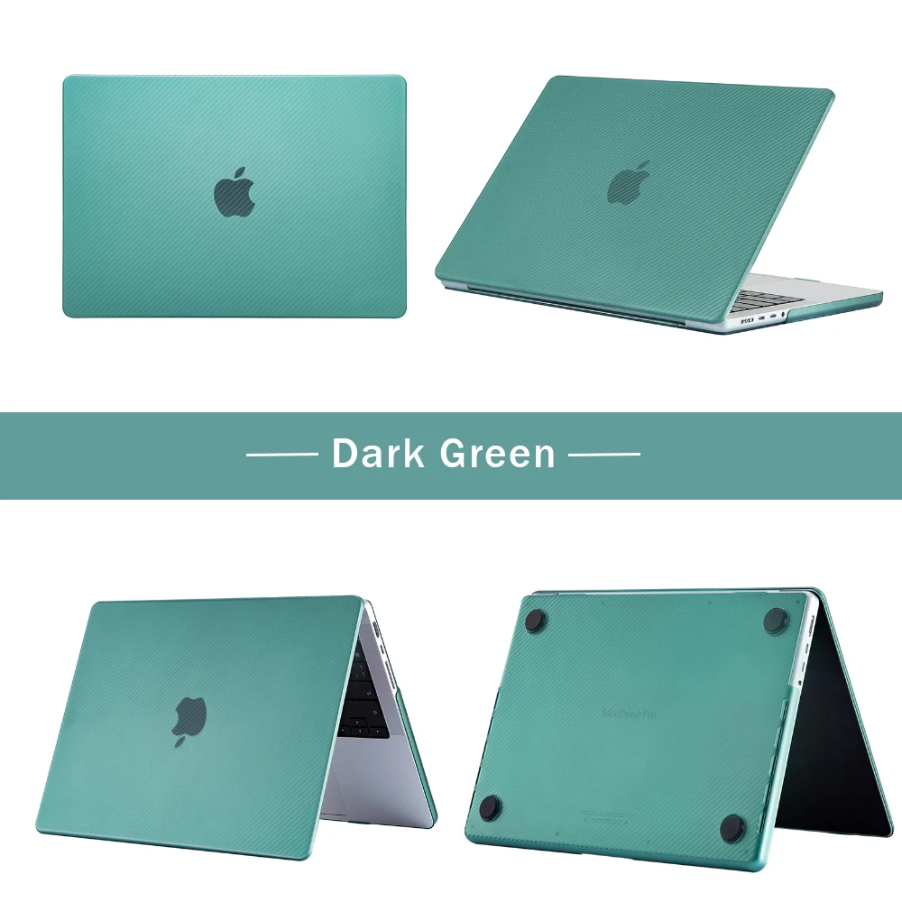 No fingerprints Laptop Case For MacBook air M1 2020 Funda macbook air 13 case Carbon Fiber Macbook Pro 13 Case Pro 16 14 cover branded laptop bags