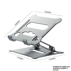 Adjustable Portable Aluminum Laptop and Tablet Stand (Grey for tablet)