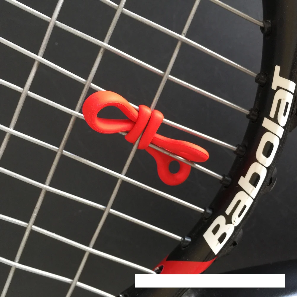 

20pcs Tennis Racquet Vibration Dampener Classic Long Tennis Racket Silicone Knot (Random Color)