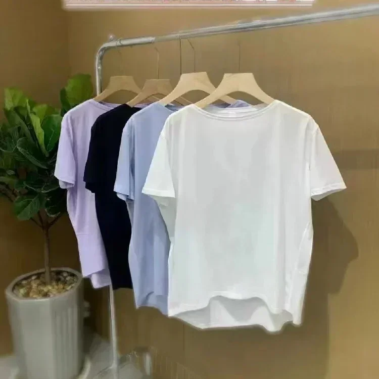 Lemon Women Back in Action Loose Short Sleeve Shirts Yoga Sports T-shirt Sportswear Casual Breathable Outdoor Jogging Blouse Top