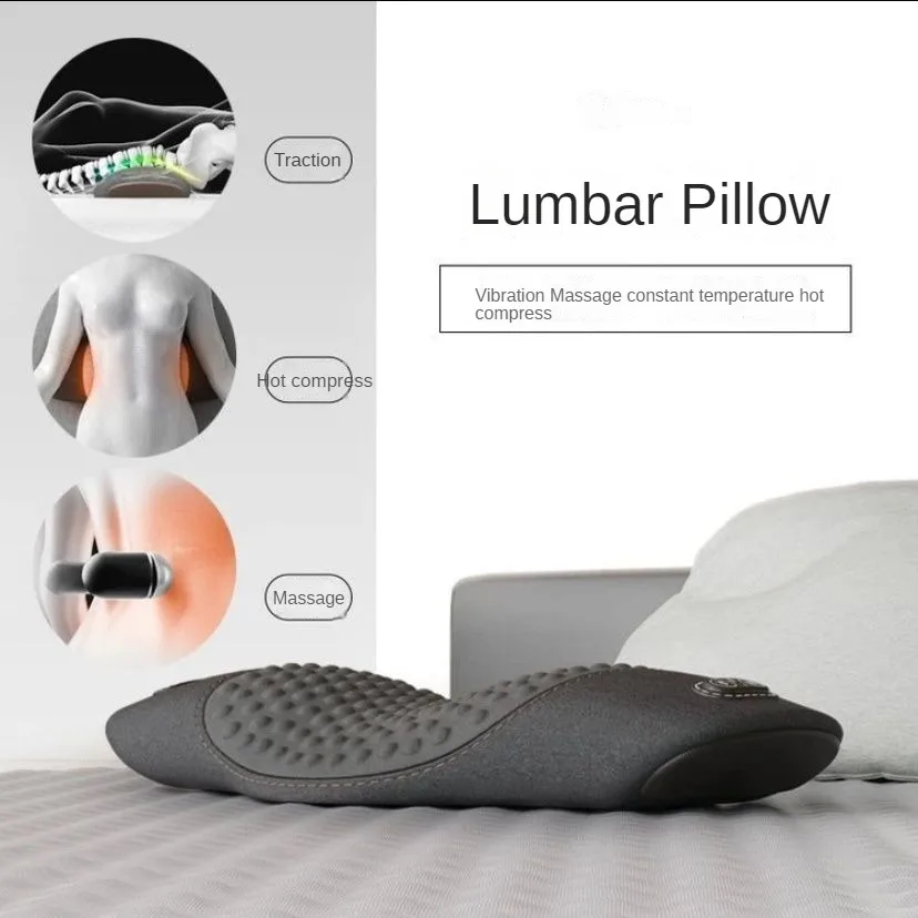 Sleep on the bed with a lumbar pillow, use electric massage to treat back pain, and use special heated sleeping pads to support 4
