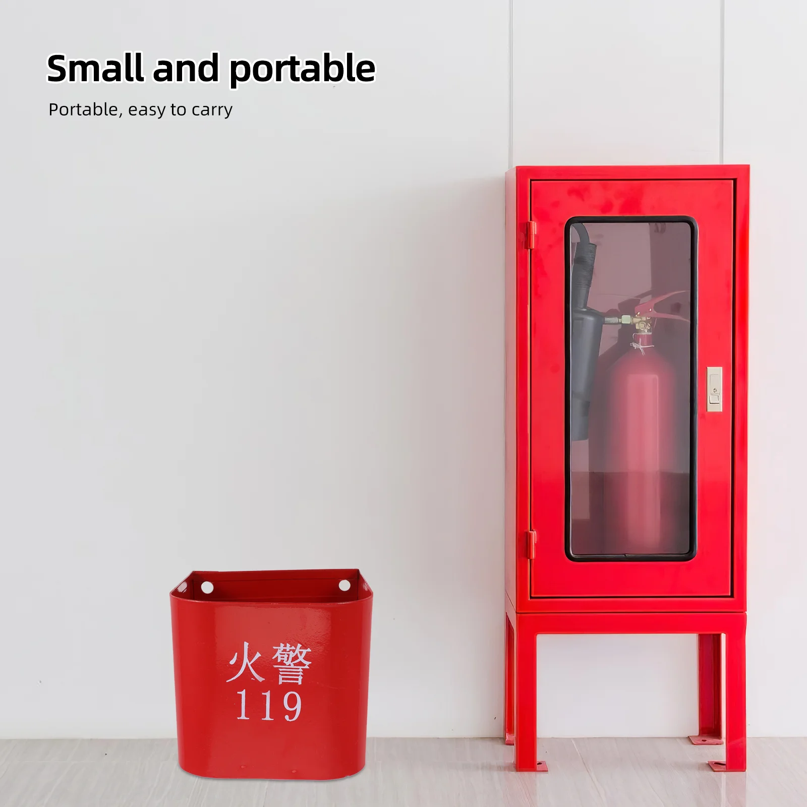 Fire Extinguisher Base Household Home Equipment Holder Red Iron Office Wall Mount