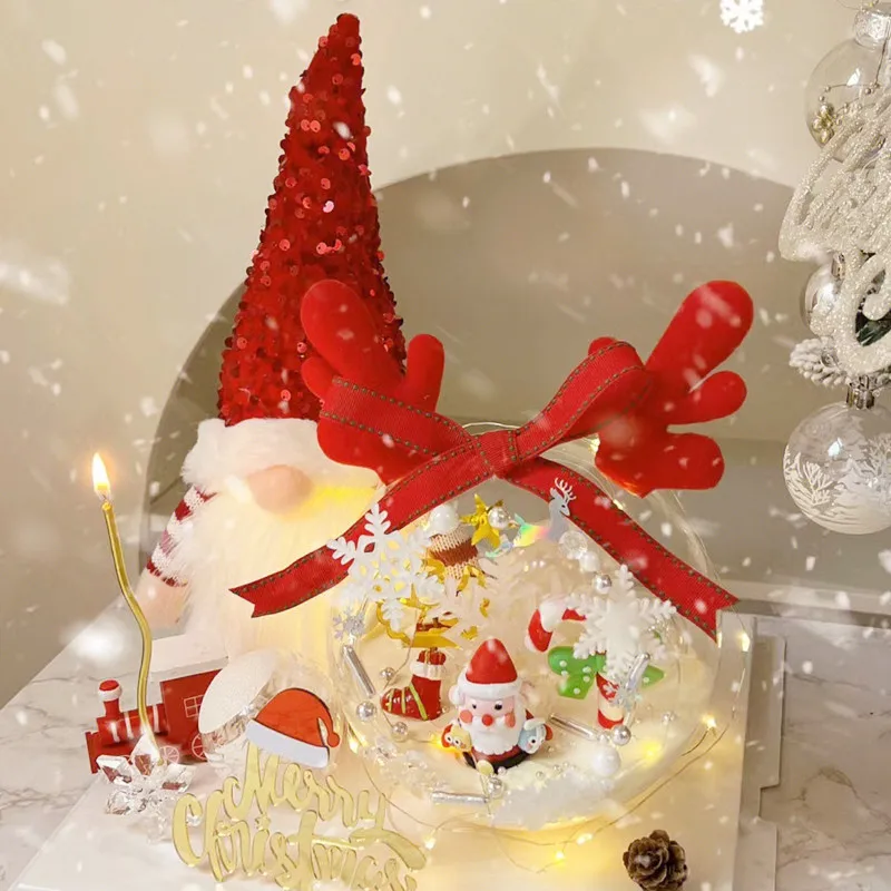 

Новинка 2023, рождественские украшения для вечеривечерние, искусственные рога, акриловые украшения для торта для рождественской вечеринки