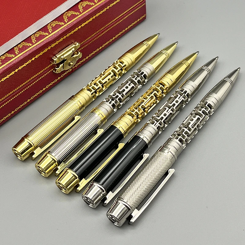 

Lan Ca- Ballpoint Pens Classic Metal Hollow Design Writing Stationery