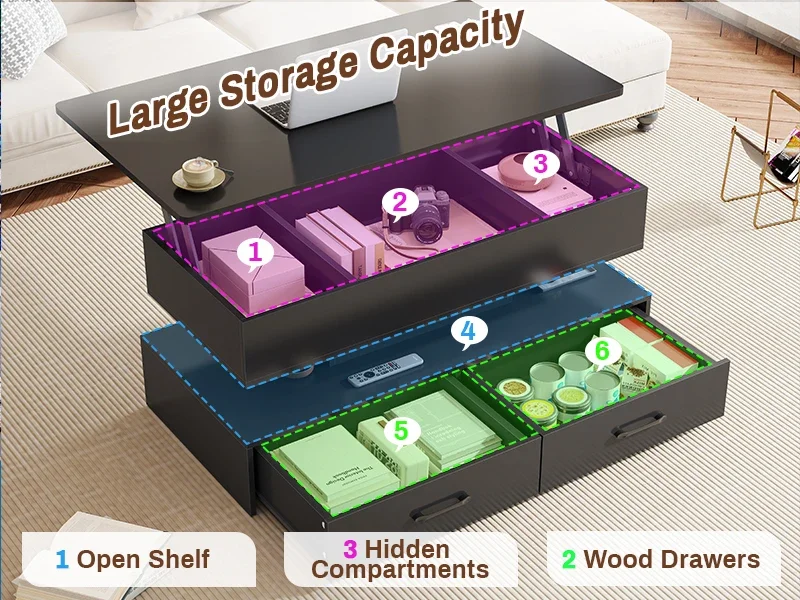 coffee table with storage