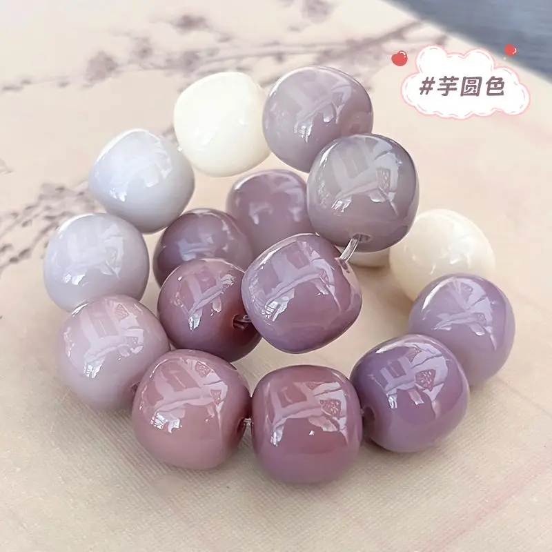 Beautiful Sweet Potato Purple Berry Milkshake Natural Bodhi Root Bracelet Student Girl Buddha Beads Plate Play HandString Chain