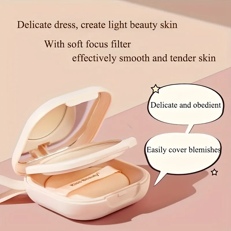 Milk Tea Waterproof Compact Powder - Full Coverage Matte Setting Powder