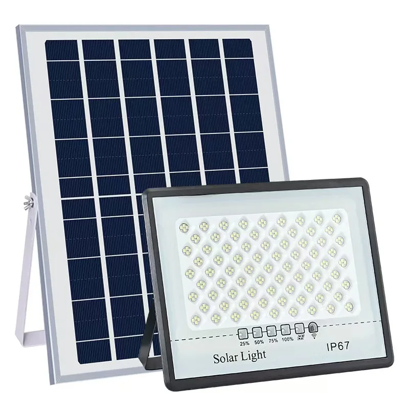 Super bright solar light LED solar floodlight 100w 200w 300w 400w IP67 high waterproof outdoor floodlight LED courtyard light 6
