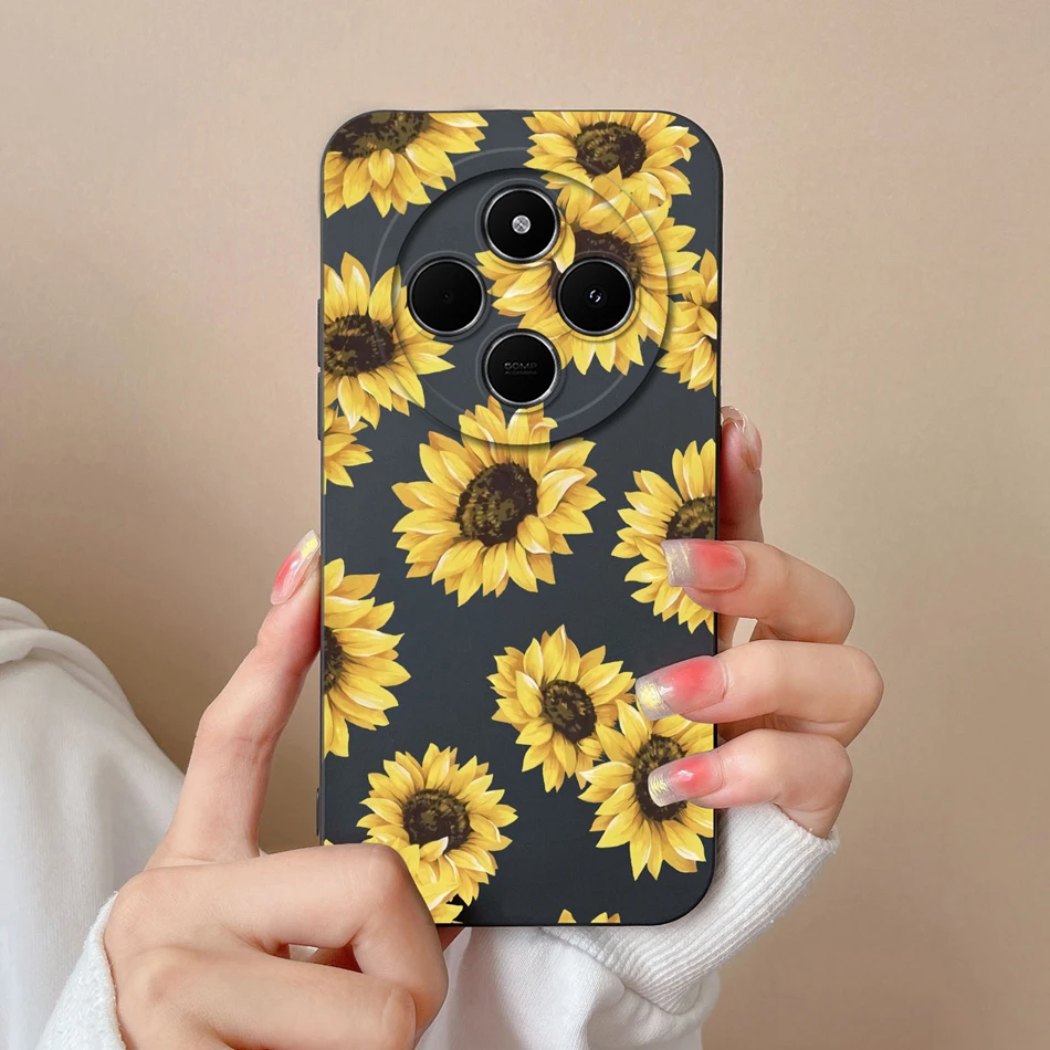 Leisure Flowers Soft Silicone Phone Case with Enhanced Lens Protection