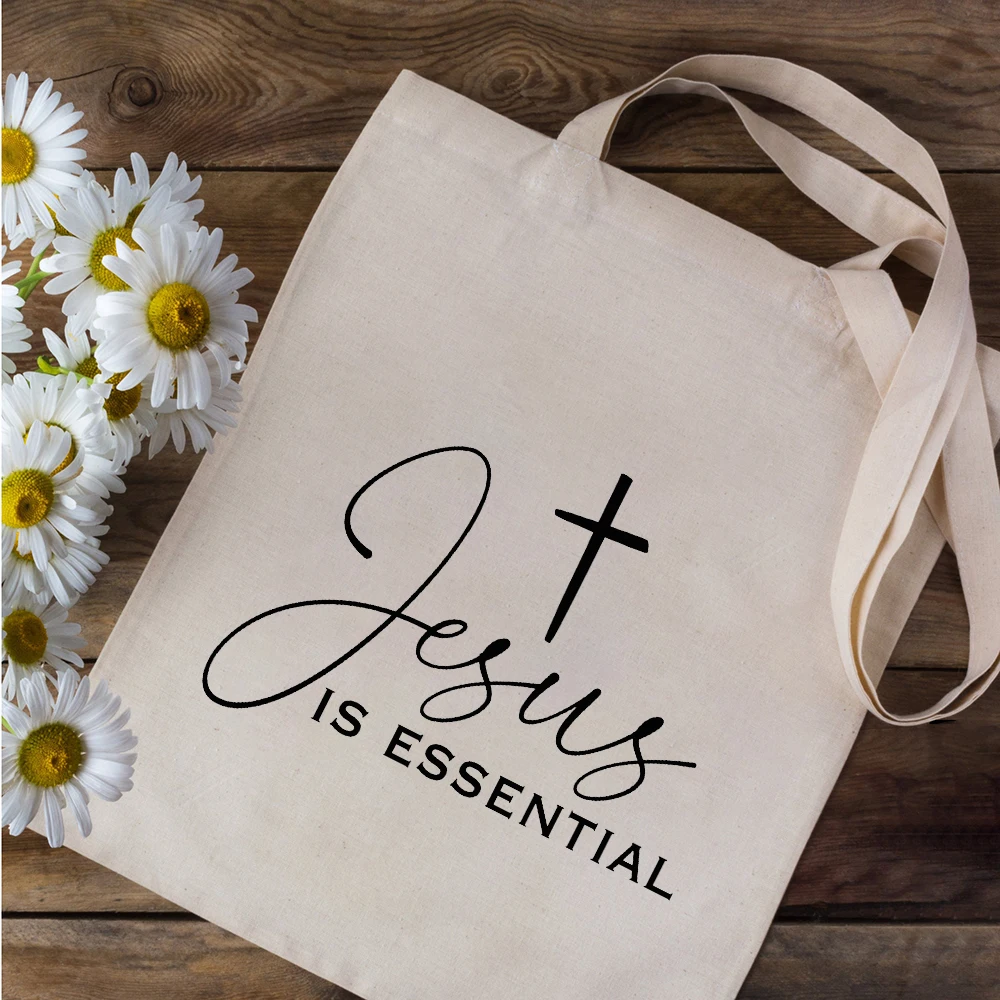 Christian Tote Bag Retro Church Bag Butterfly Reusable tote Bag Faith