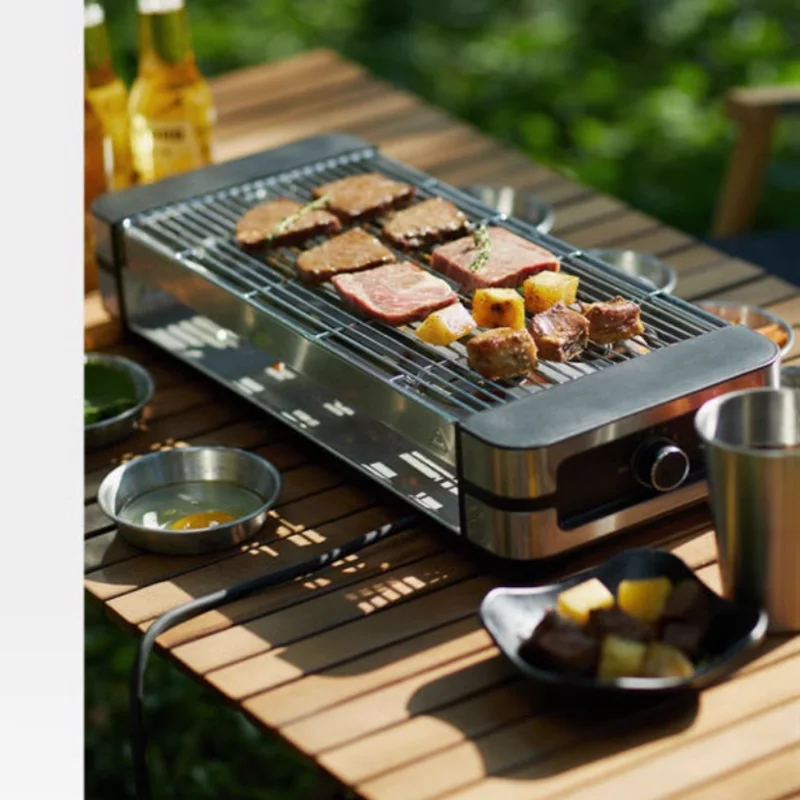 Electric Grill Household Indoor Barbecue Smokeless Grill Kebab Grill Griddle электро гриль для кухни Cbistecchiera Elettrica 4