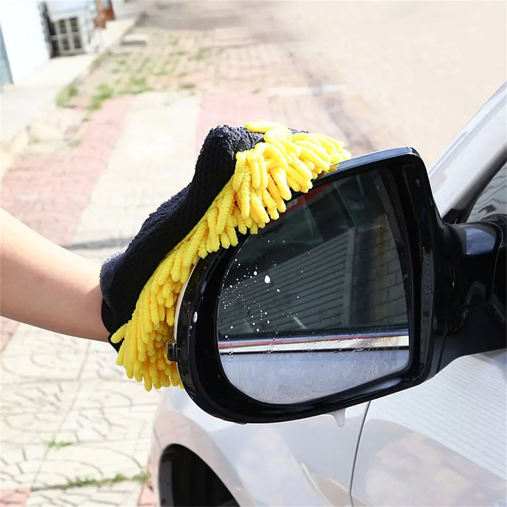 

Waterproof Car Wash Microfiber Chenille Gloves Thick Car Cleaning Mitt Wax Detailing Brush Auto Care Double-faced Glove