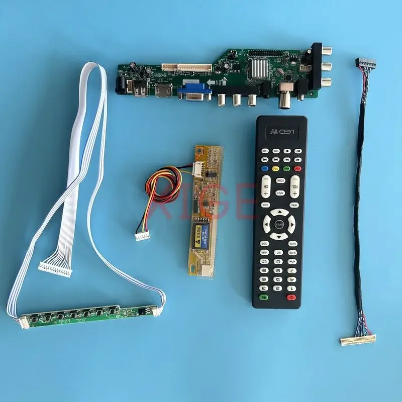 

Плата контроллера подходит для Φ 1280*800 ЖК-дисплей DIY Kit 1CCFL DVB сигнал цифровой USB + HDMI + VGA + AV + IR LP141WX1-TL