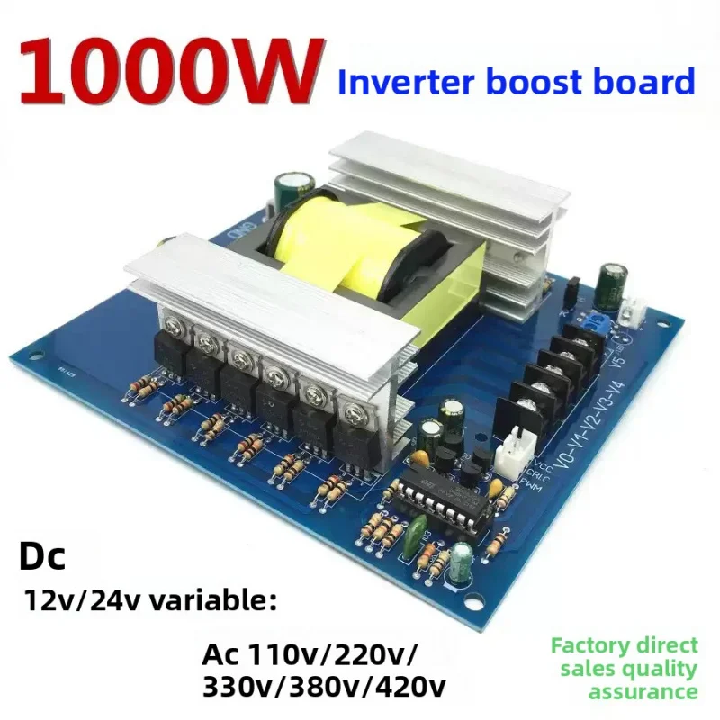 1000W DC 12V 24V에서 AC 220V 110V 380V로 변환하는 파워 인버터 보드 DC-AC 스텝 업 부스트 컨버터 전압 조절기 차량용 전원 변압기