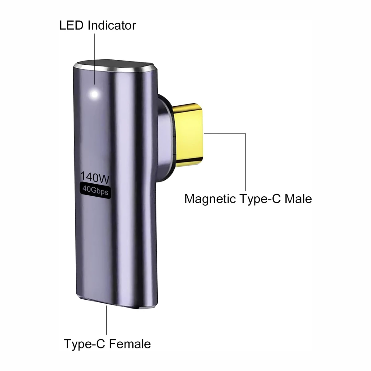 Ultra High-Speed 140W USB-C Magnetic Adapter with 8K Video Support