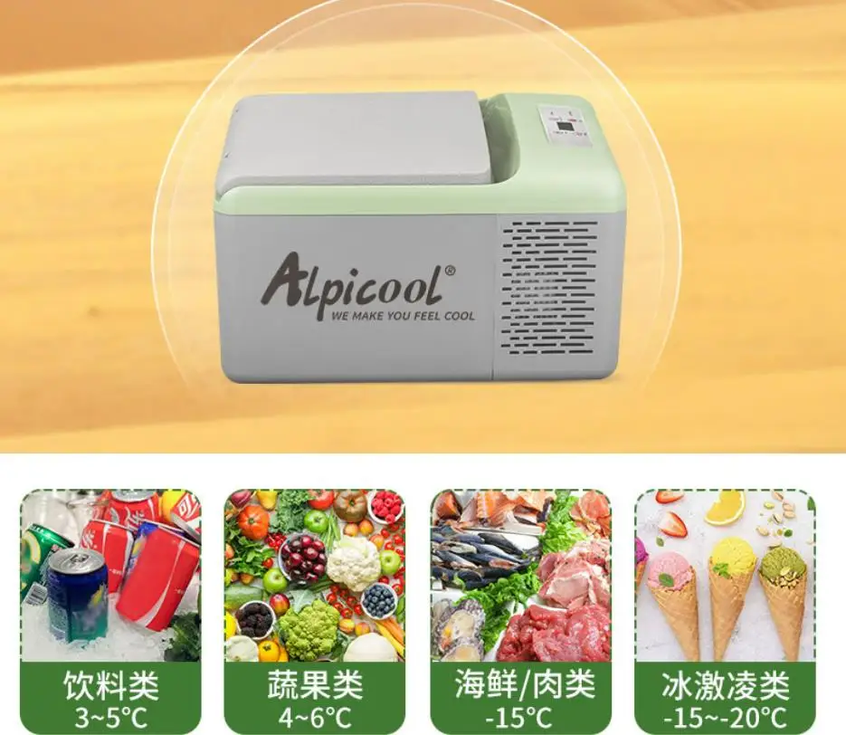 Alpicool C9P araba ev kamyon buzdolab mini buzdolab AC 100 240V DC12 