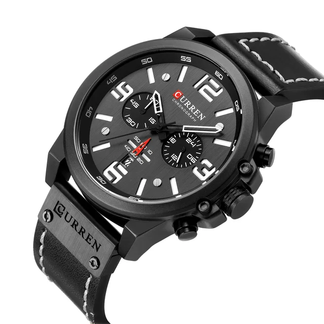 Curren 8314 Men's Watch Sports Six Pin Quartz Watch Calendar Waterproof Leather 3