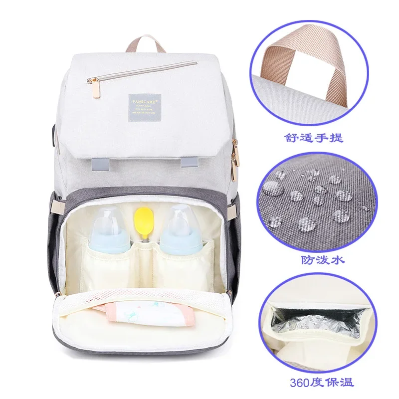 출산 가방 배송 다기능 더블 숄더 어머니 가방, 2022 새로운 모델 어머니 가방, 방수 배낭