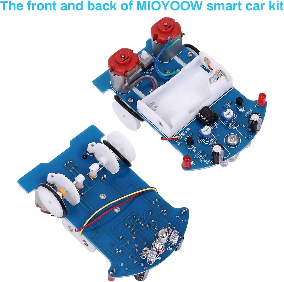 Smart Car Soldering Project Kits D2-5 Smart Tracking Robot Car Sets Soldering Learning Electronics Set for DIY Electronics image 5