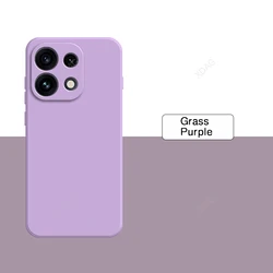 Enhanced Liquid Silicone Soft Back Cover with Internal Flocking - Stylish and Durable Phone Case for OPPO Reno16 FS 5G (Grass Purple)