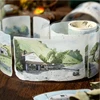 JIANWU 60mm*200cm Four Seasons with You Series Vintage Building Landscaping PET Tape Creative DIY Journal Collage Stationery 2