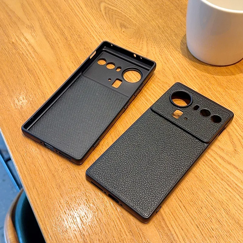 Premium Vegan Leather Lychee Texture Shockproof Case - Anti-Drop Hard Cover, Nubia Z80 Ultra