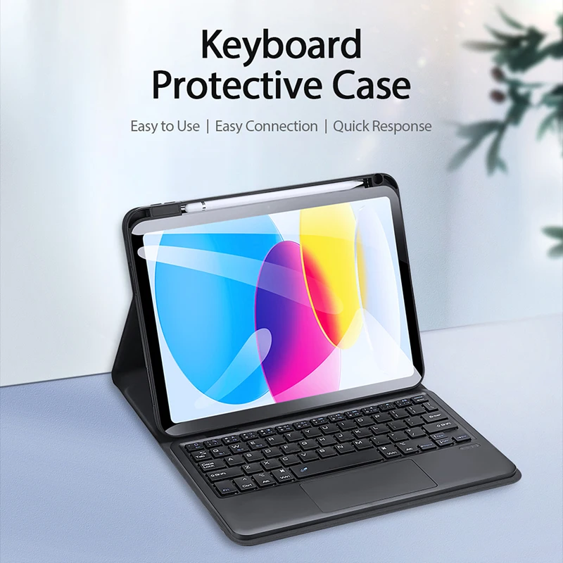 

For Ipad 10 2022 Keyboard Case Magnetic Wireless Trackpad Multi-touch Flip Stand Cove Teclado For Ipad 10.9 10th Gen Dux Ducis