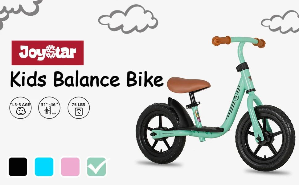 JOYSTAR 10 12 Inch Kids Balance Bike 