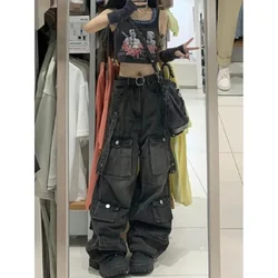 Women Men Y2k Jeans Grunge Pants Street Oversize Loose Pockets Pant Autumn Winter Vintage Hip Hop Denim Trousers High Street