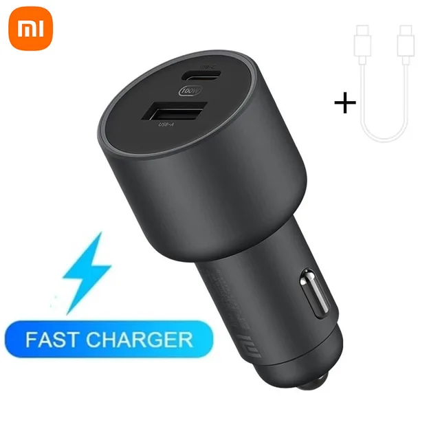 Original Xiaomi Car Charger 100W 5V 3A Dual USB Fast Charging QC Charger Adapter For iPhone Samsung Huawei Xiaomi 10 Smart phone