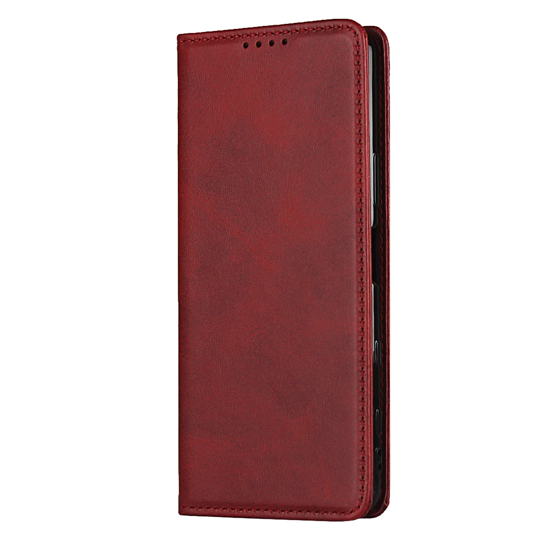 Luxurious Leather Flip Phone Case with Card Holder and Magnetic Closure