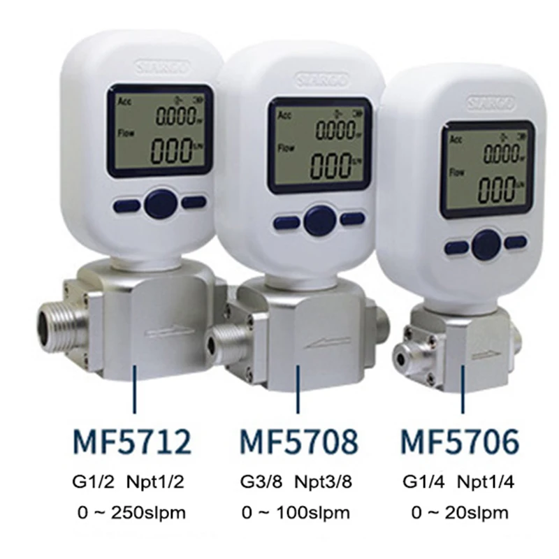 MF5712 0~150SLPM Portable Digital Air Mass Flow Meter Valve Control Version