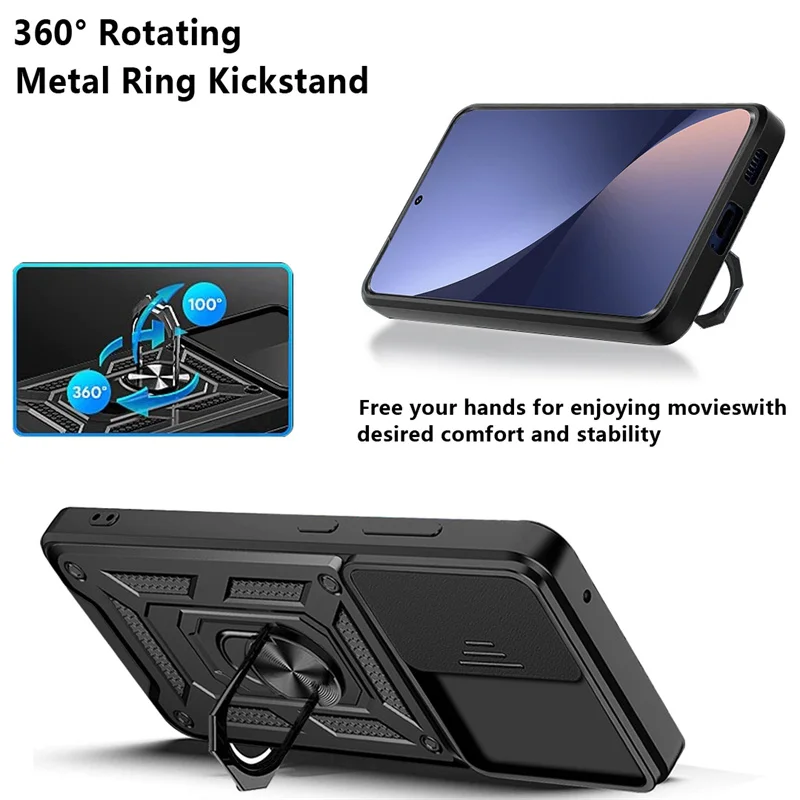 Slide Camera Armor Case with Magnetic Holder Ring and Protective Cover