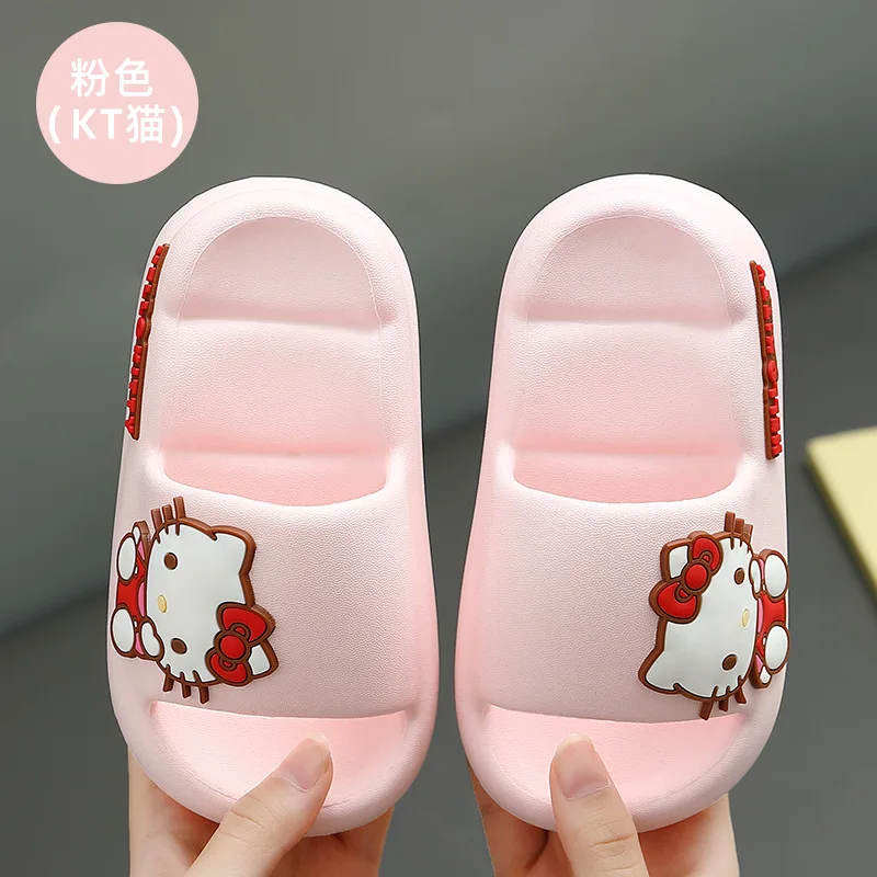 

Тапочки Sanrio с сокровищами для ванной комнаты, милые мягкие Нескользящие шлепанцы с мультяшным рисунком, летние тапочки для девочек Kuromi
