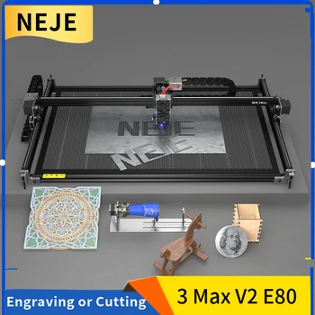 NEJE 3 Max V2 80W/120W Laser Engraving Cutting Machine Woodwork Tool Business Machine Air Assist Laser CNC Router Laser Engraver