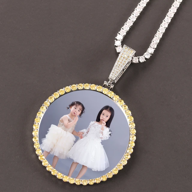  Didiseaon Sublimation Blank Picture Necklace Round