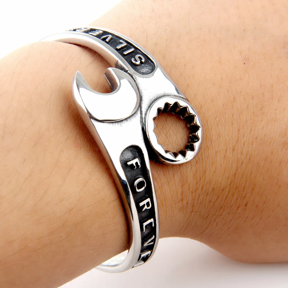 Retro Creative Wrench Bracelet Suitable for Men Personality Charm Motorcycle Bicycle Leisure Accessories Gifts bangle bracelet