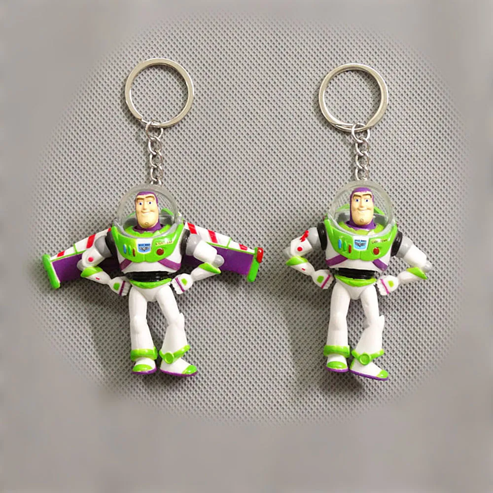 Disney Toy Story Portachiavi Buzz Lightyear Model Collection Doll For Bag Car Decoration Bambini Coppia Compleanno Portachiavi Regalo