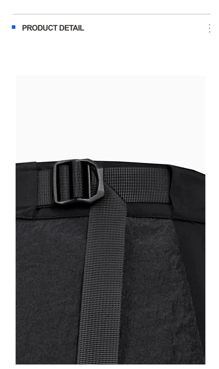 Reindee Lusion 21aw double shape zipper waterproof pants side molle waist adjustment stitching materials techwear gorpcore