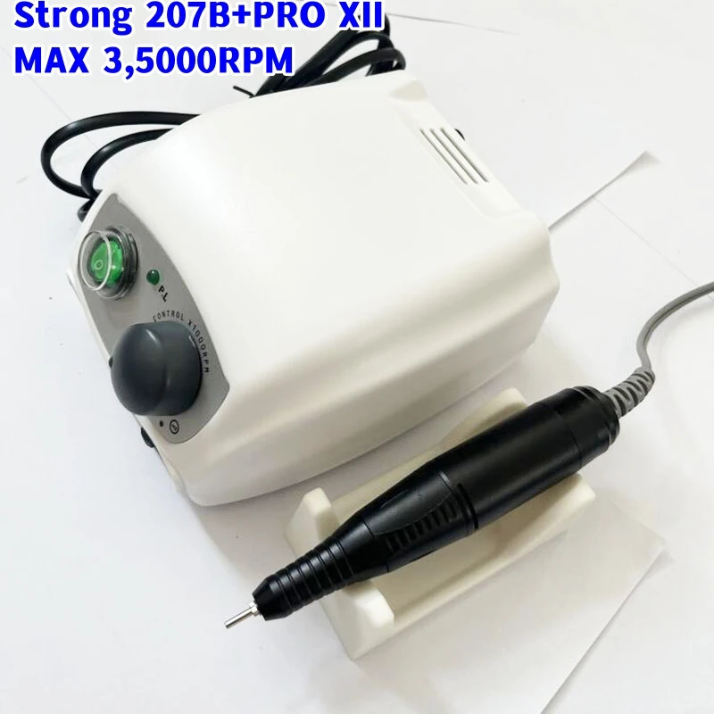 65W STRONG 207B Manicure Machine control box 35000rpm Handpiece Nail polishing nail pedicure Nail Art drill Manicure Machine set 2