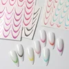 8pcs Gradient French Nail Art Stickers Ink Blooming Wave Line Water Transfer Sliders Decals DIY Ombre Manicure Decorations Foils 2