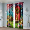 2pc,  Curtain Spring Bunny Flowers Easter Eggs Versatile 100% Polyester,Without Electricity Family Party Decoration for Parties 6