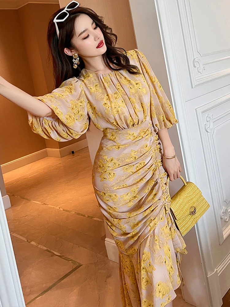 【ROTATE】★CHIFFON PUFF SLEEVE DRESS シフォンドレス ROTATE】☆CHIFFON PUFF SLEEVE DRESS シフォンドレス
