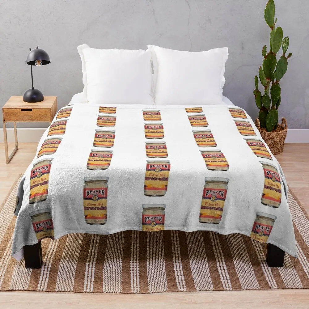 

Extra Hot Horseradish! Throw Blanket Soft Big funny gift Weighted blankets ands Blankets