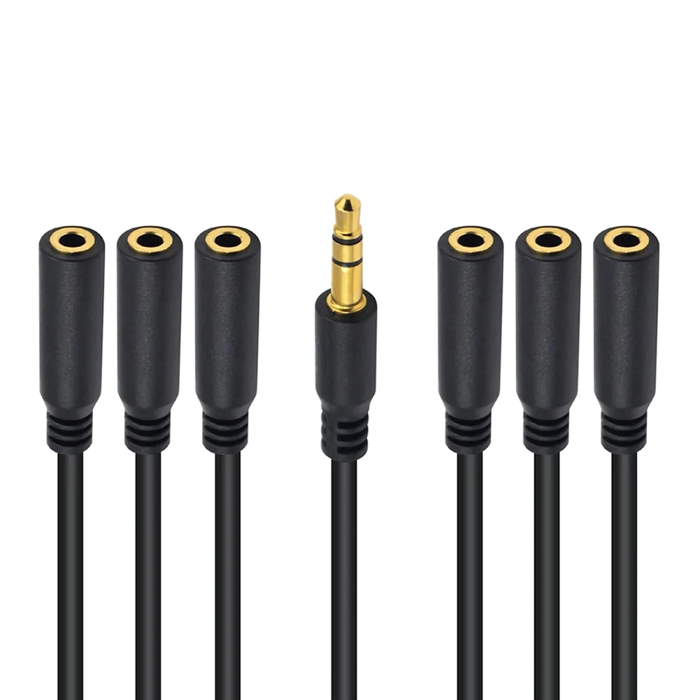 스테레오 Y 분배기 익스텐션 케이블, TRS 수-암 케이블, 1-5/6 웨이, 3.5mm, 3.5mm, 1/8 인치, 3.5mm
