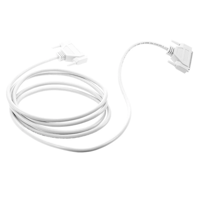 

5X 3 Meters 37 Pin Male To Female DB37 Extension Cable Grey White